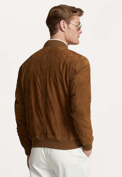 Polo Ralph Lauren SUEDE BOMBER JACKET - Giacca di pelle - country brown