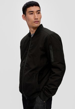 TWILL MIT RÜCKEN - Bomberjacke - schwarz