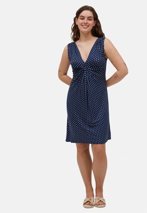 CON NUDO LUNARES - Vestido informal - blue white