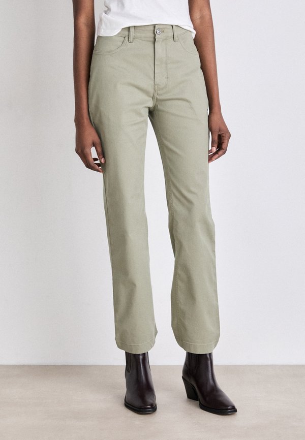 STRETCH HIGH RISE STRAIGHT PANT - Trousers - nordic dust