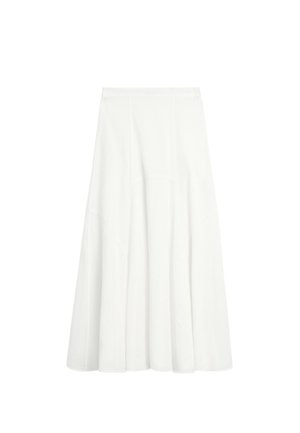 Massimo Dutti, FLOWING MIDI SKIRT WITH PANEL DETAIL - Jupe trapèze - white