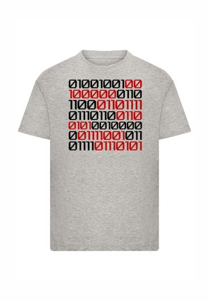 I LOVE YOU BINARY CODE VALENTINS - Print T-shirt - heather grey