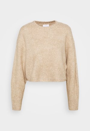 SUPER BRUSHED CROP - Pullover - camel
