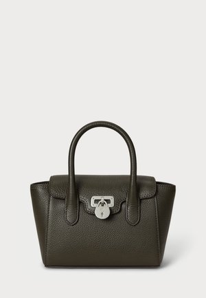 PEBBLED LEATHER SMALL TANNER SATCHEL - Sac à main - dark olive