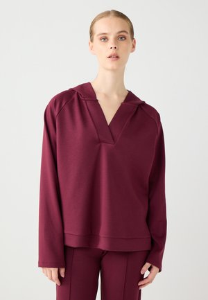 Felpa con cappuccio - burgundy