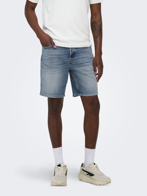 Only & Sons ONSEDGE GERADE GESCHNITTEN - Jeans Shorts - light blue denim