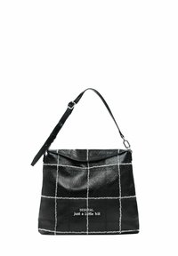 Desigual MEDIUM CONVERTIBLE CHECKERED - Rucksack - black
