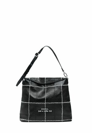 MEDIUM CONVERTIBLE CHECKERED - Tagesrucksack - black