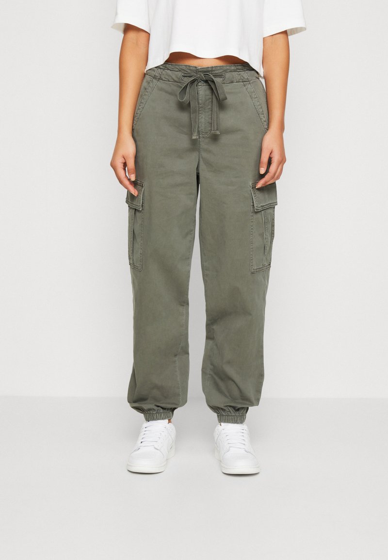 American Eagle BAGGY MOM Cargohose olive/khaki Zalando.at
