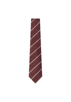 UNEVEN FINE STR - Tie - burgundy red