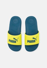 Puma COOL CAT 2.0 JR UNISEX - Badesandaler - lime sheen/ocean tropic
