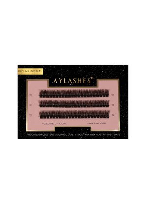 AYLASHES KÜNSTLICHE WIMPERN MATERIAL GIRL - False eyelashes - schwarz