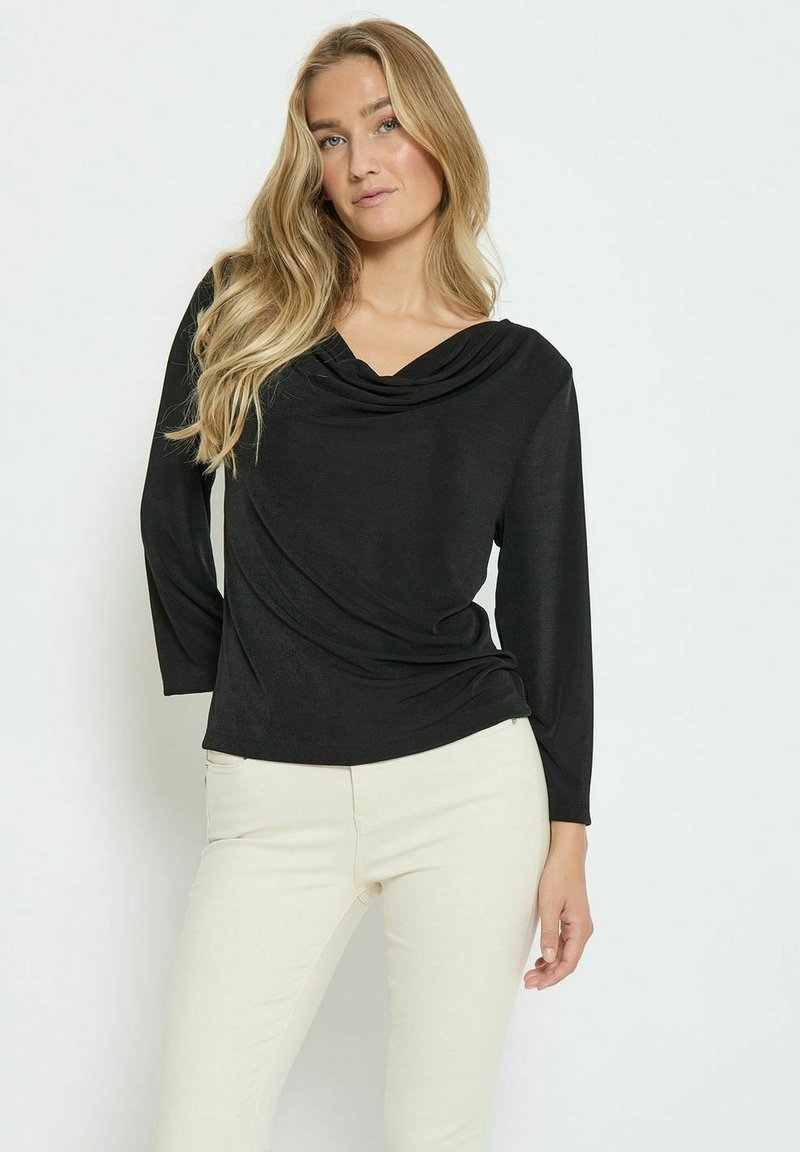 Desires BOB DRAPE - Top dugih rukava - black