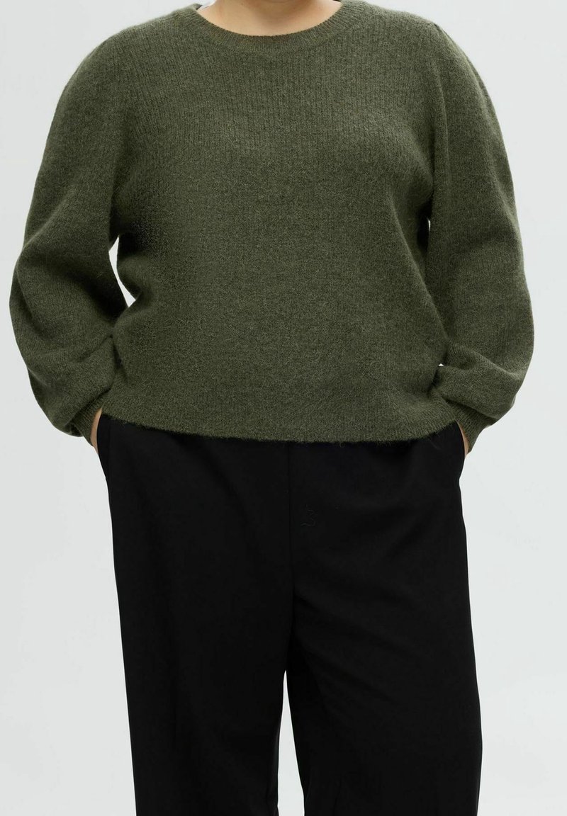 Selected Femme Strickpullover - khaki