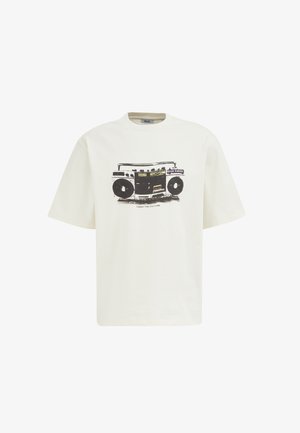 WE Fashion, BLUE RIDGE - T-shirt con stampa - ecru