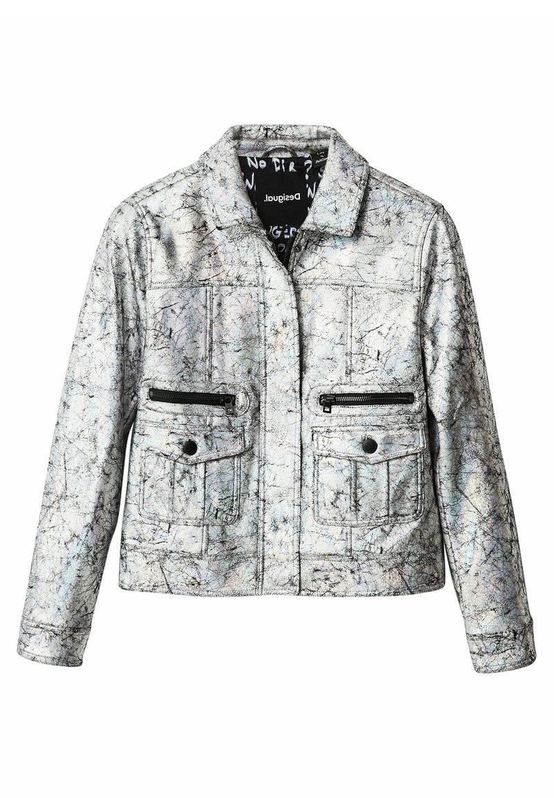 Desigual Lichte jas zilverkleurig Desigual Lichte jas zilverkleurig