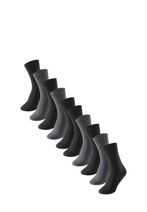 10ER PACK - Strumpor - grau schwarz