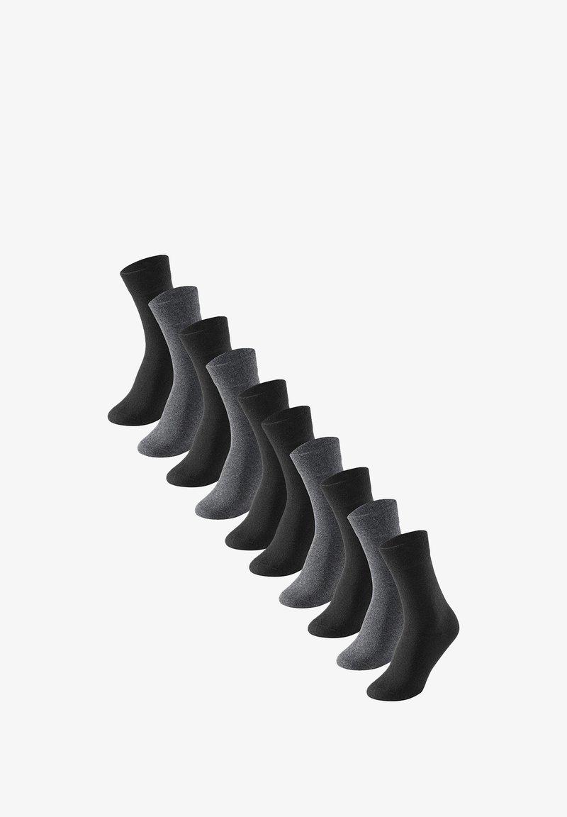 Schiesser 10ER PACK - Strumpor - grau schwarz