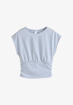 Next, SHORT SLEEVE CINCHED T-SHIRT - T-Shirt print - blue stripe
