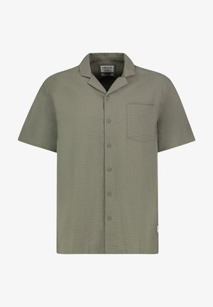 Sublevel, BEQUEMES KURZARMSHIRT KNOPFLEISTE EINFARBIG CASUAL - Shirt - grün-2