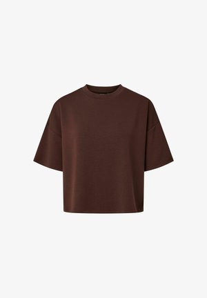 Pieces, SWEATSHIRT PCPOLLY 2/4 - Lihtne T-särk - chicory coffee