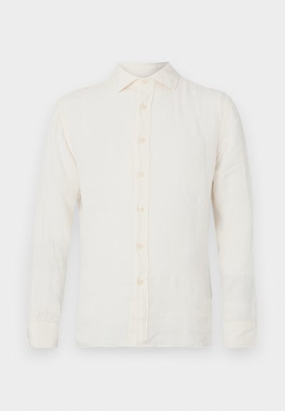 120% Lino LONG SLEEVE MEN SLIM FIT - Skjorta - milk