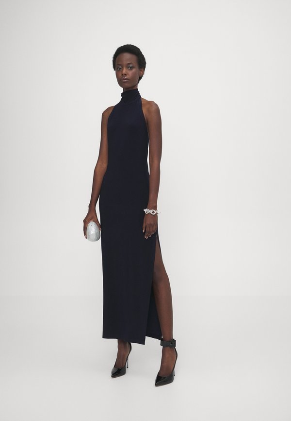 HALTER TURTLE SIDE SLIT GOWN - Jersey dress2