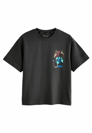 REGULAR FIT- GRAPHIC CREW - Print T-shirt - black dragon