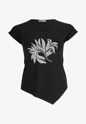 Print T-shirt - schwarz/weiß