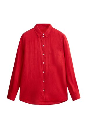 OYSHO, RELAXED SHIRT - Hemdbluse - mottled red