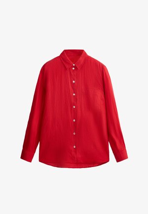 OYSHO, RELAXED SHIRT - Overhemdblouse - mottled red