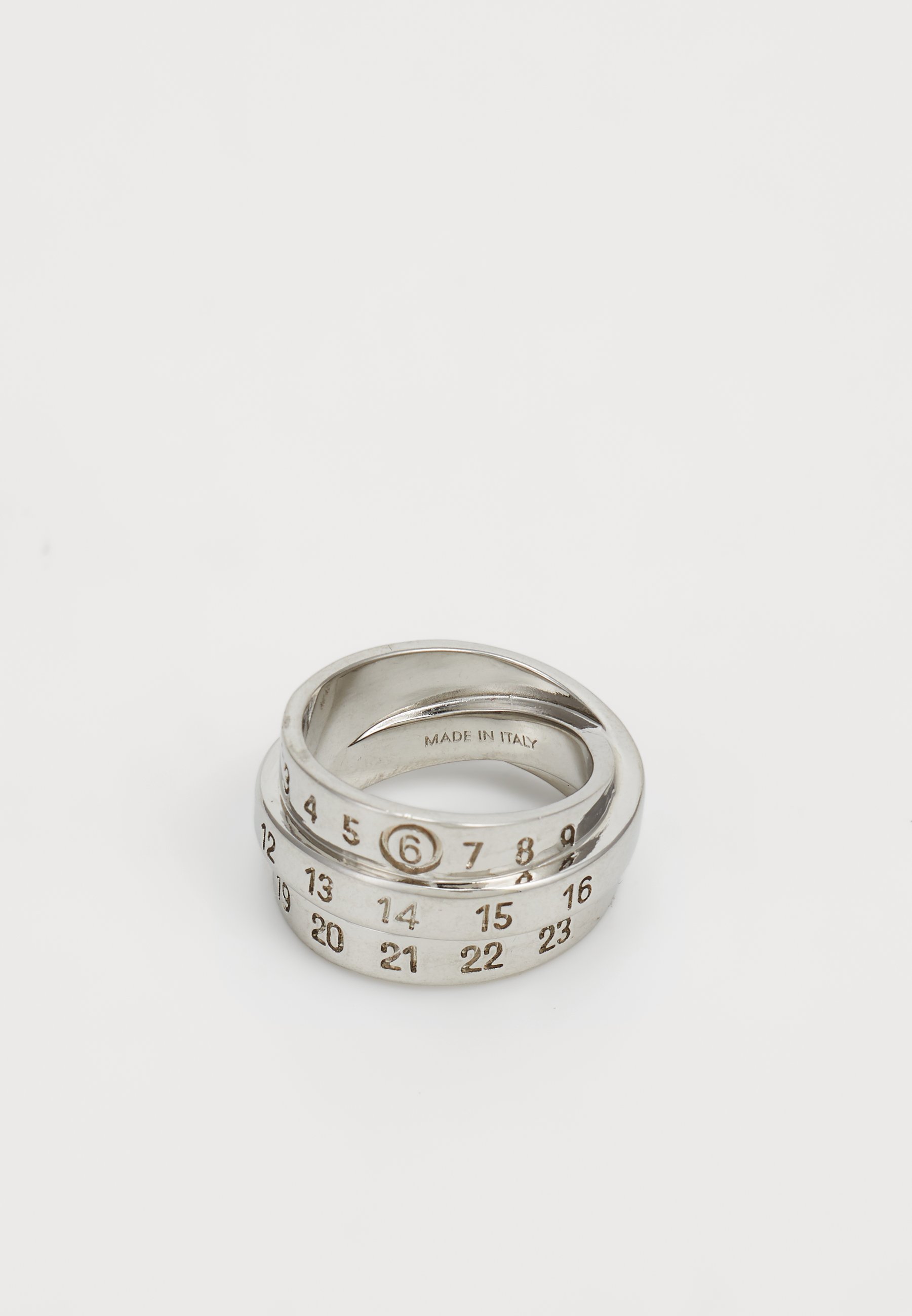 MM6 Maison Margiela TRIPLE LOGO Anello silver-coloured