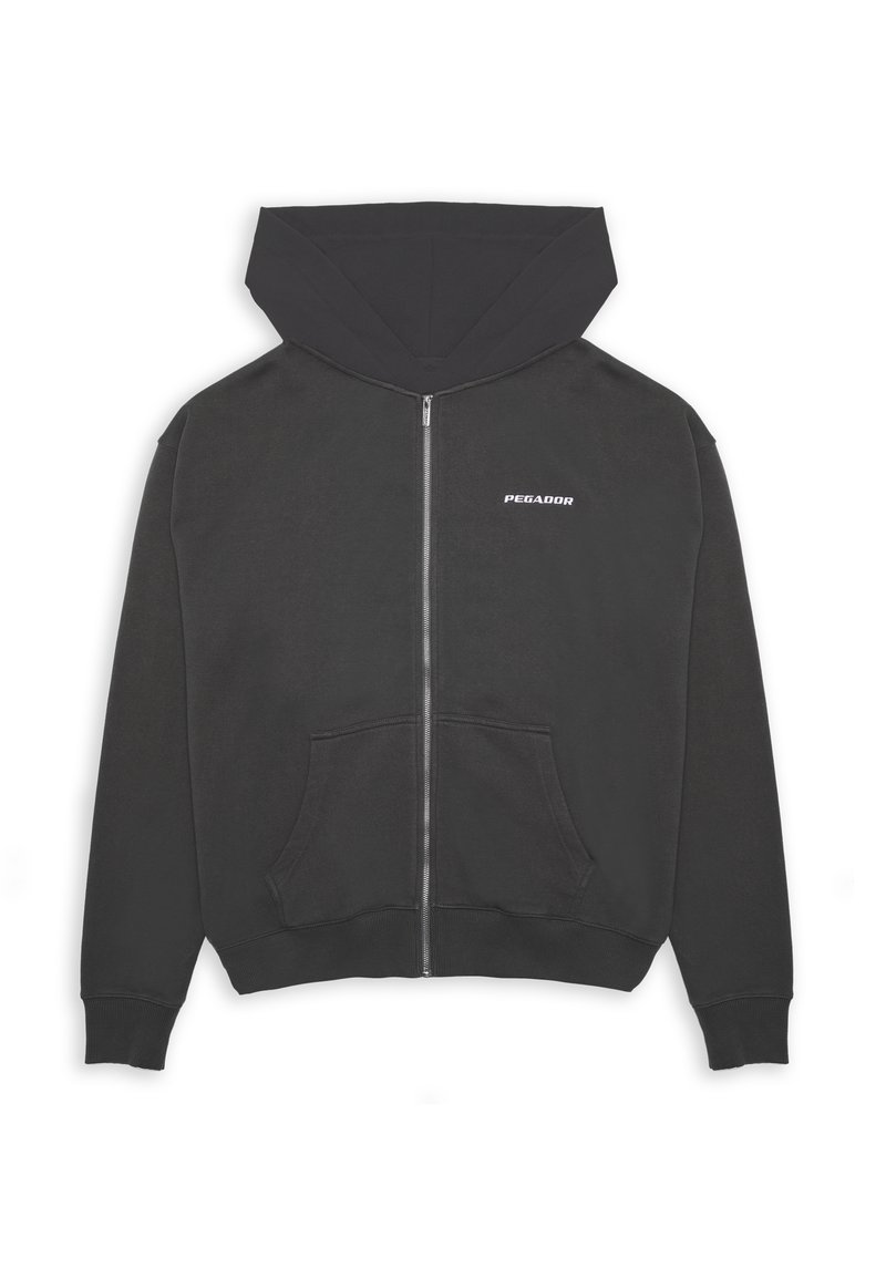 Pegador LOGO OVERSIZED JACKET UNISEX - Sweat zippé - washed iron grey/gris  clair - ZALANDO.FR