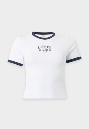 Levi's®, HAYES CROPPED TEE - Μπλουζάκι με στάμπα - bright white