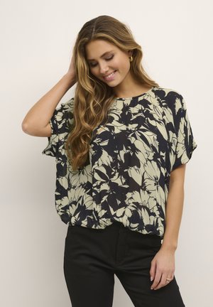 Kaffe LOKIA - Blouse - sand black flower