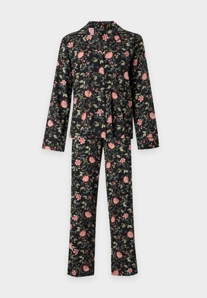 Lauren Ralph Lauren, NOTCH COLLAR ANKLE PANT SET - Πιτζάμες - black