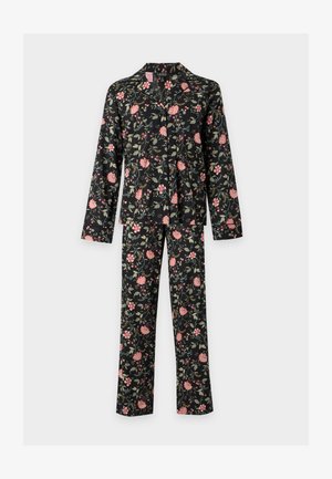 Lauren Ralph Lauren, NOTCH COLLAR ANKLE PANT SET - Пижама - black