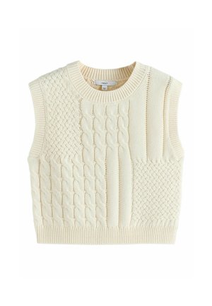 REGULAR FIT - CABLE KNIT . - Strickpullover - white
