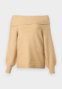 ONLY Tall ONLJEANETT LIFE OFF SHOULDER - Pulóver - humus