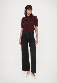 FRAME THE LADDER POINTELLE SWEATER - Pulóver - cabernet