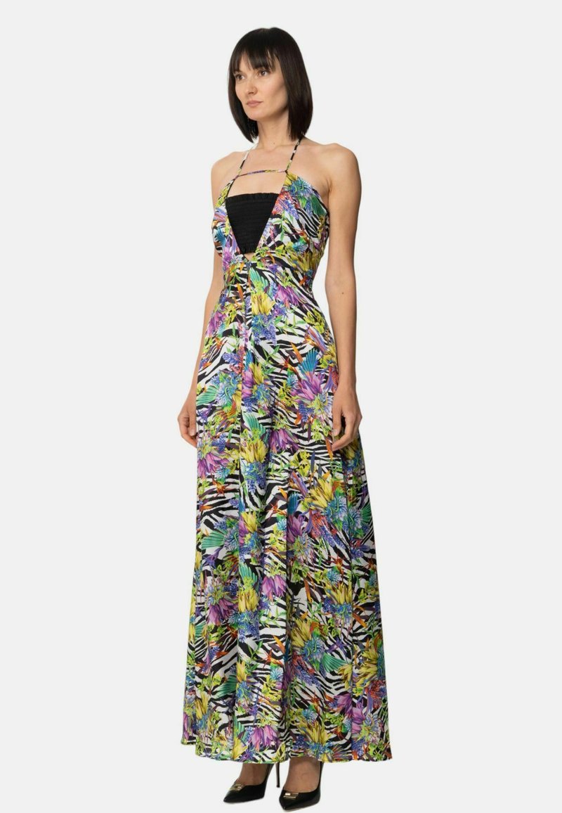 Jupe Maxi Roberto Cavalli Motif Zèbre Et Floral - Taille M - Occasion Excellent état Vintage