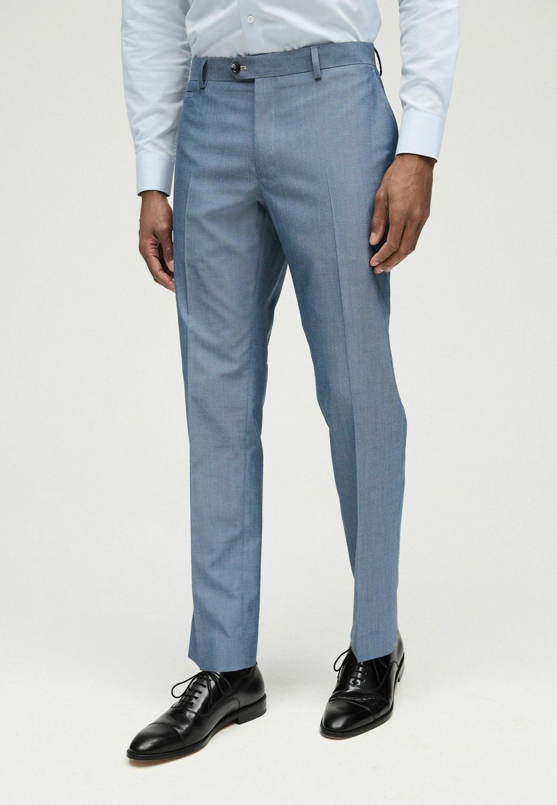 Next SLIM FIT TRIMMED - Uzvalka bikses - light blue