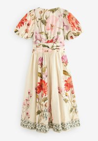 PUFF SLEEVE BUTTON DOWN - Rochie tip cămașă - ecru cream floral