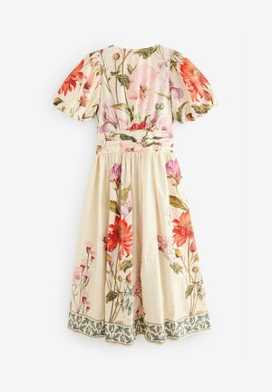 Next PUFF SLEEVE BUTTON DOWN - Rochie tip cămașă - ecru cream floral