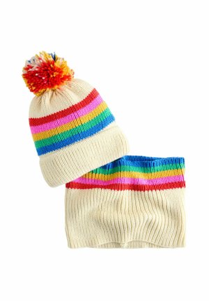 REGULAR FIT - SET - Cauruļveida šalle - ecru pink stripe