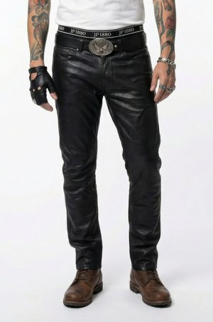 JP1880 TRACHTENHOSE LANG - Nahkahousut - black