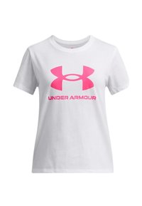 Under Armour - BIG LOGO - T-shirt imprimé - white   super pink Image miniature 1