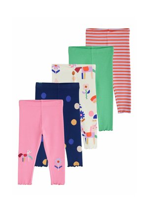 Next, REGULAR FIT - RIBBED LEGGINGS 5 PACK - Leggings - Trousers - pink rainbow horse