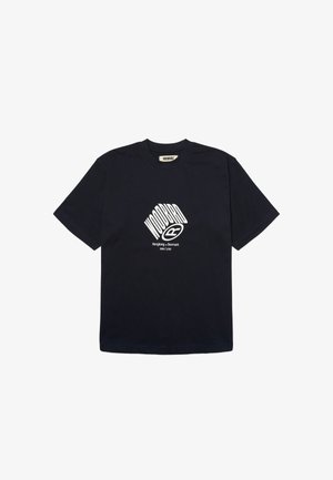 Woodbird, BAINE CUBE TEE - T-shirt imprimé - dark navy