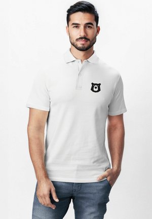 MIT BÄRENKOPF LOGO– KURZARM SOMMER CASUAL
 - Polo shirt - bär weiß